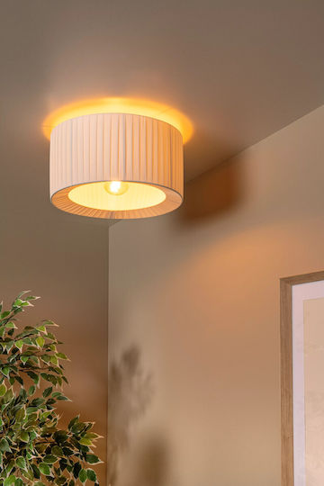 Lucide Lightning Πλαφονιέρα Οροφής Λευκή με Ντουί E27