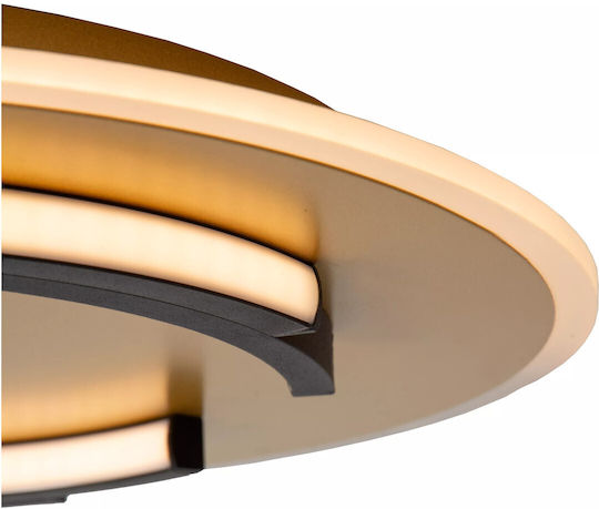 Lucide Lightning Φωτιστικό Πλαφονιέρα Οροφής 39.6εκ. Κίτρινη με Ενσωματωμένο LED
