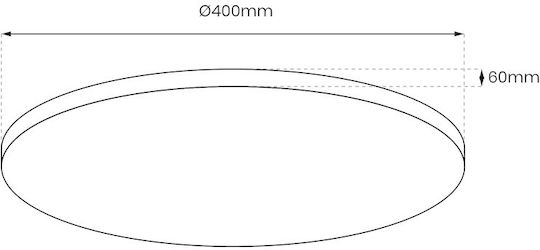 Eko Light Round Outdoor LED Panel 33W with Natural White Light 4000K