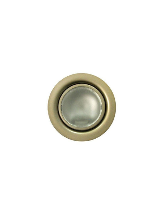 Adeleq Rotund Metalic Spot Încorporat cu Soclu G4 Argintiu 7x7cm. 1buc