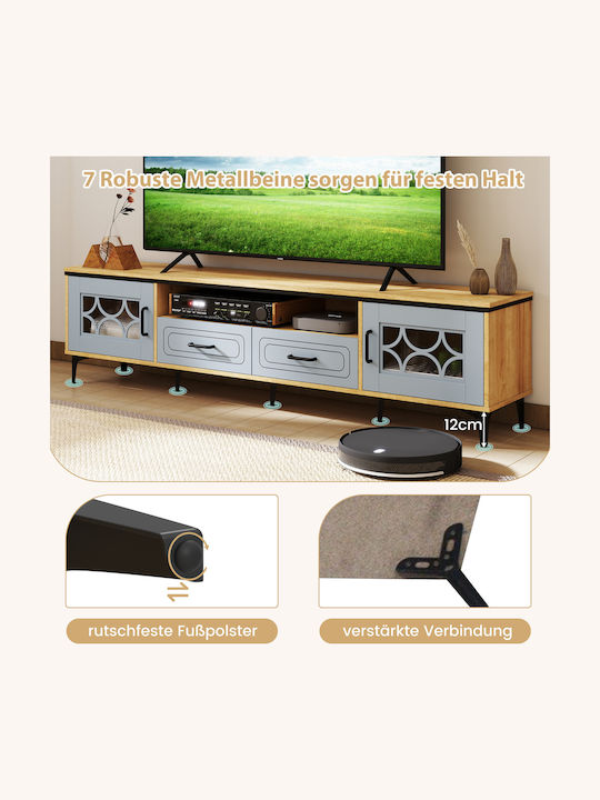 Stand TV Albastru Bambus L180.5xA35xÎ46cm