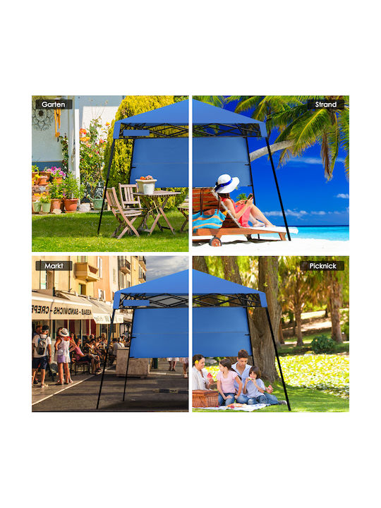 Costway Gazebo Grădină Albastru x2.1m