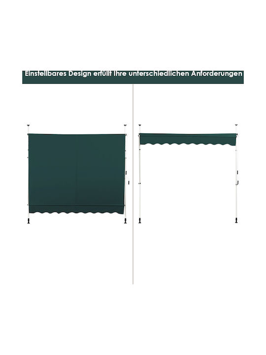 Costway Cort Terasă Verde x2m