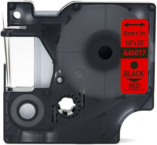 D1 45017 Label Maker Tape 7m x 12mm In Red Colour Compatible With Dymo D1