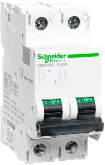 Schneider Electric Automatic Circuit Breaker 40A Double-pole AC/DC A9N61537