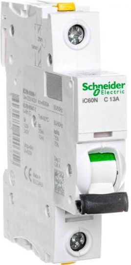 Schneider Electric Αυτόματη Ασφάλεια Μονοπολική AC/DC A9F04113