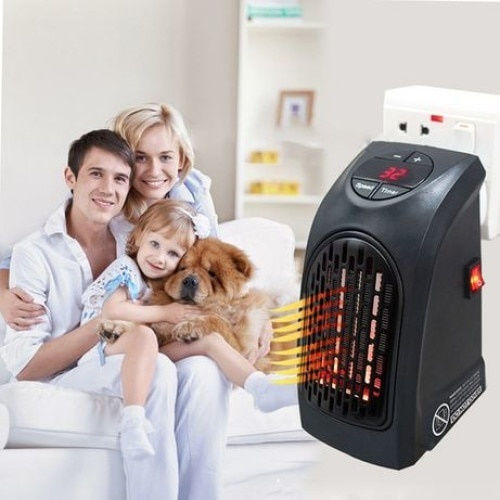 Acasă Fan Heater Room Floor Negru 400W