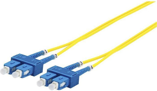 Microconnect Кабел Оптично Влакно SC/UPC-SC/UPC 0.5м Жълт