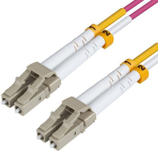 Microconnect Optisches Faser Kabel LC/UPC-LC/UPC 1m Rosa