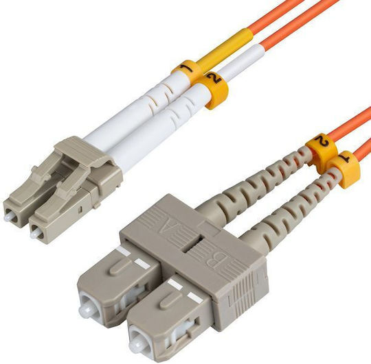 Microconnect Cablu de fibră optică LC/UPC-SC/UPC 3m Portocaliu 1buc