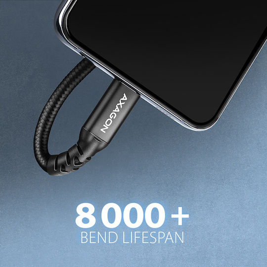 Axagon USB 2.0 Cable USB-C male - USB-C female 240W PD Μαύρο 1m AKAXNTUCM32CF10