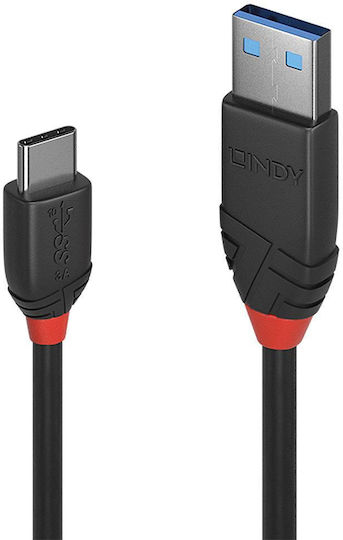 Lindy USB 2.0 Cable USB-C male - USB-A Μαύρο 0.15m 36914