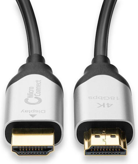 Microconnect HDMI 2.0 Premium High Speed 4K 60Hz HDR Angle Cable HDMI male - HDMI male 10m Μαύρο