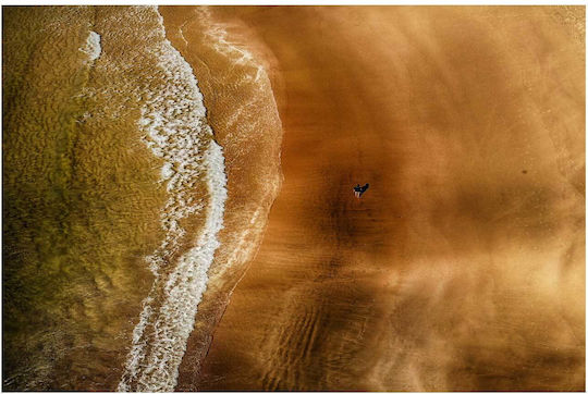Πίνακας Lone Figure On Beach Μοναχική Φιγούρα Στην Παραλία 30x20