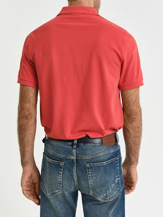 Polo Short Sleeve Blouse Brick Red