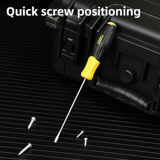 Deli Magnetic Long Screwdriver Straight Size 5x150mm