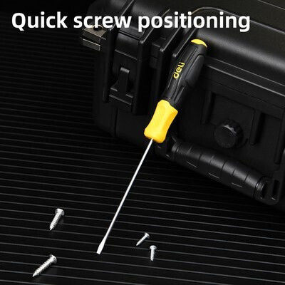 Deli Magnetic Long Screwdriver Straight Size 5x150mm