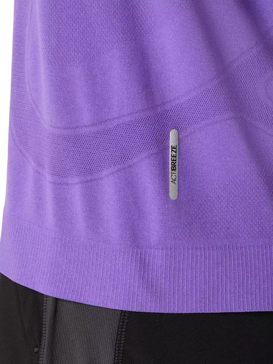 Road Seamless Αθλητικό T-shirt Μωβ