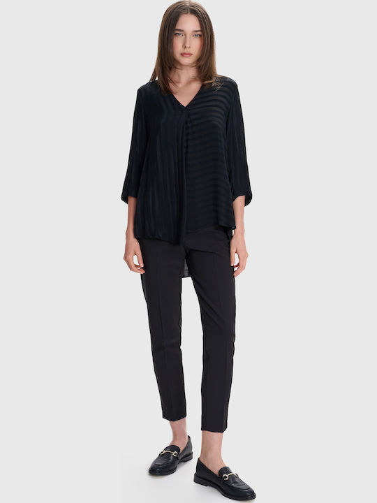 Tunika Gestreift Black