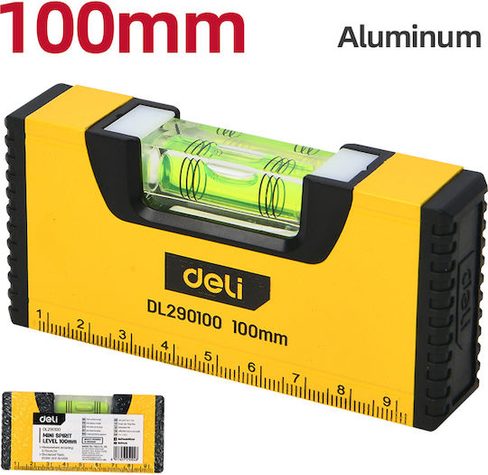 Deli DL290100 Spirit Level Aluminum 10cm