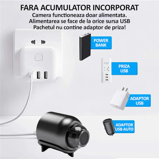 Κρυφή Κάμερα WiFi 1080p με Υποδοχή για Κάρτα Μνήμης και Ανιχνευτή Κίνησης