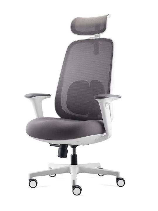 ErgoAction Spark White Καρέκλα Γραφείου με Μπράτσα White