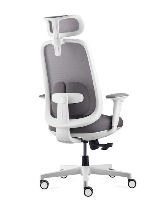ErgoAction Spark White Καρέκλα Γραφείου με Μπράτσα White