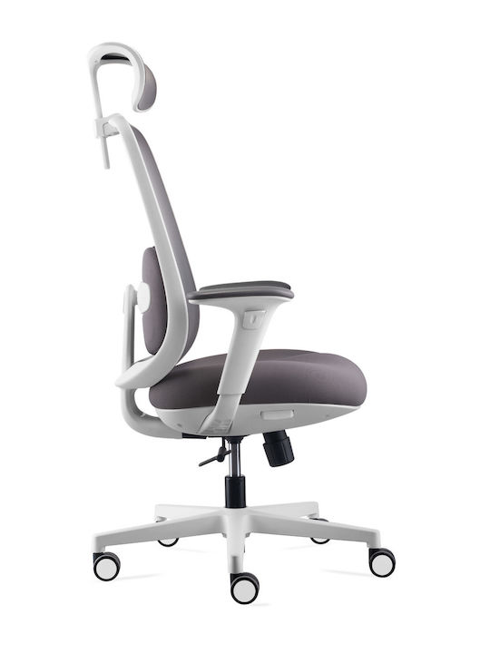 ErgoAction Spark White Καρέκλα Γραφείου με Μπράτσα White