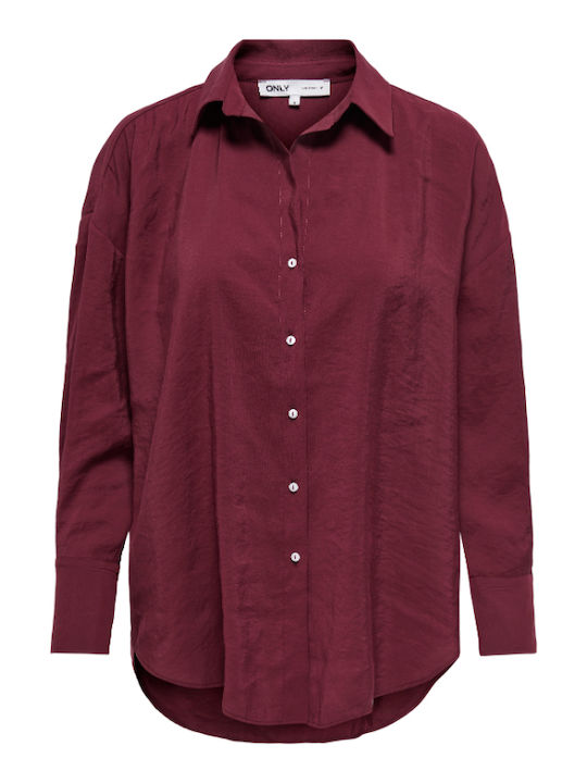 Zazima Women's Long Sleeve Shirt Bordeaux