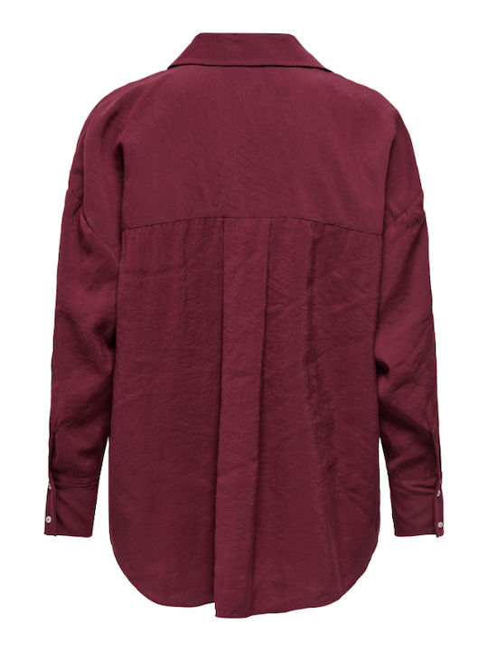 Zazima Women's Long Sleeve Shirt Bordeaux