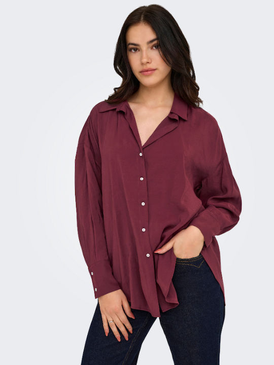 Zazima Women's Long Sleeve Shirt Bordeaux