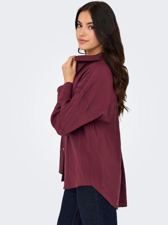 Zazima Women's Long Sleeve Shirt Bordeaux
