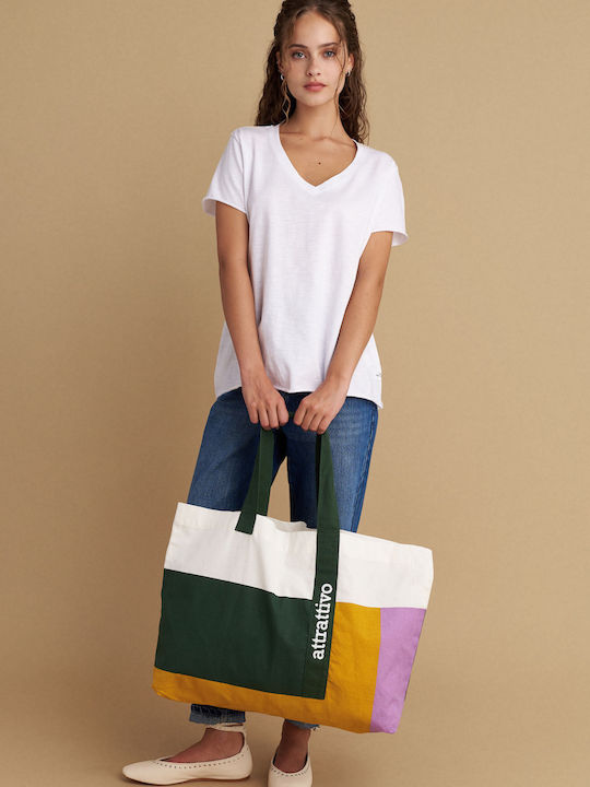 Damentasche Shopper Schultertasche Mehrfarbig