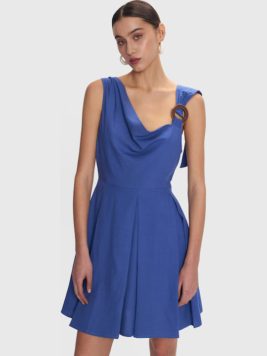 Summer Mini Evening Blue Dress