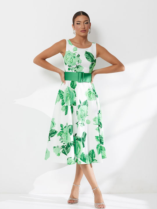 Rochii De Vară Pentru Femei Midi Rochie Pentru Nuntă / Botez Albă, Verde