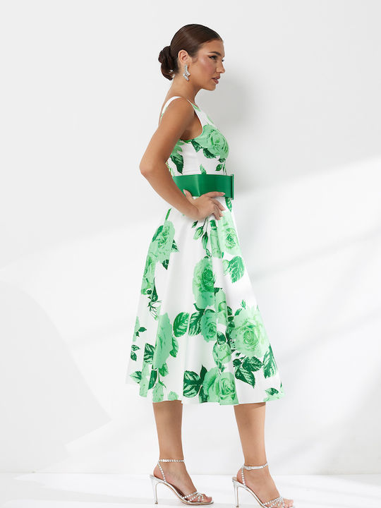 Rochii De Vară Pentru Femei Midi Rochie Pentru Nuntă / Botez Albă, Verde