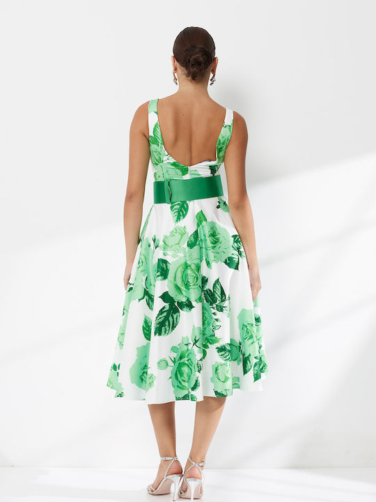 Rochii De Vară Pentru Femei Midi Rochie Pentru Nuntă / Botez Albă, Verde