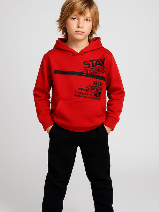 Kids Sweatpants Set Red 2pcs