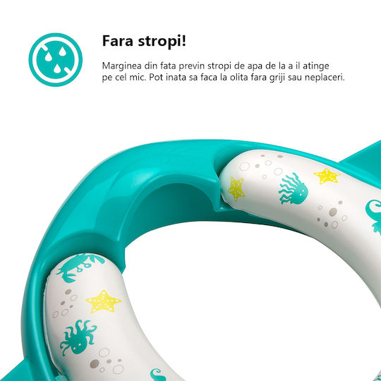 Bbluv Toddler Toilet Seat with Handles and Blue Cushion
