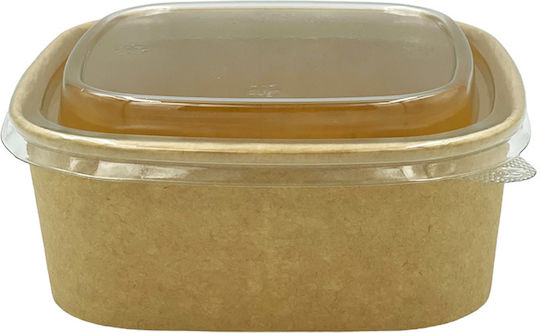 Σκεύος Φαγητού Kraft Τετράγωνο 500ml 50τμχ