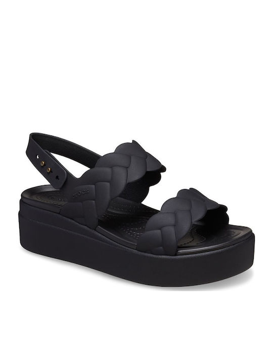 Brooklyn Women's Flat Sandals Flatforms in Black Color