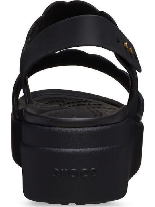 Brooklyn Women's Flat Sandals Flatforms in Black Color