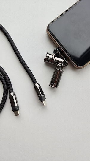 Tb Energy USB 2.0 Cable USB-C male - USB-C / USB-A 60W PD Μαύρο 1m
