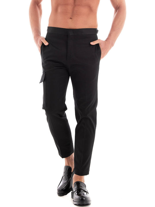 Be Able Trousers Elastic in Tapered Line Black