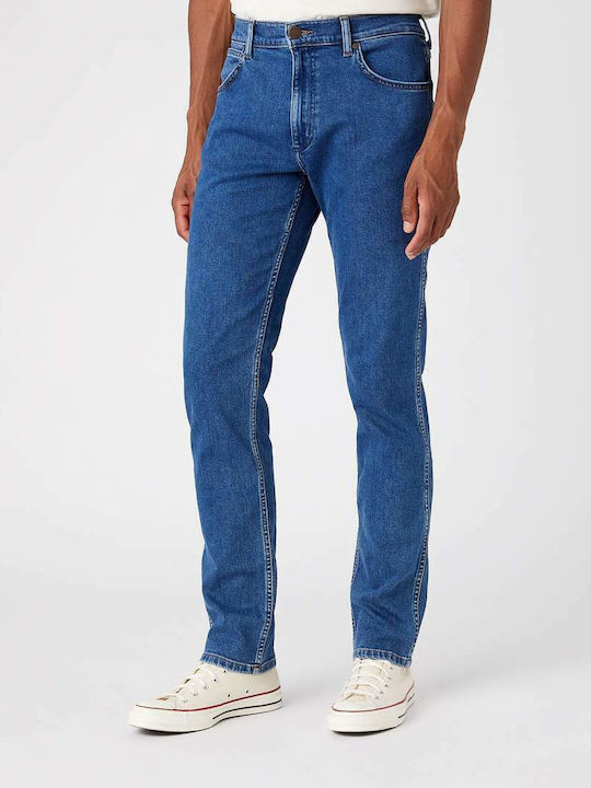 Greensboro Men's Jeans Pants with Regular Straight Fit Mid Blue Denim