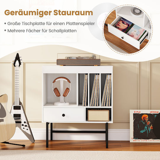 Costway Hi-Fi Furniture White