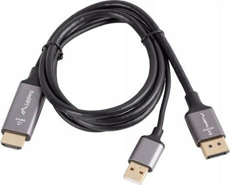 Lanberg Cable DisplayPort male - HDMI male 1.8m Black (CA-HDDP-20CU-0018-BK)