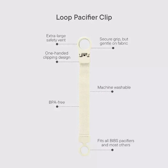 Bibs Clip Schnuller aus Stoff Blau