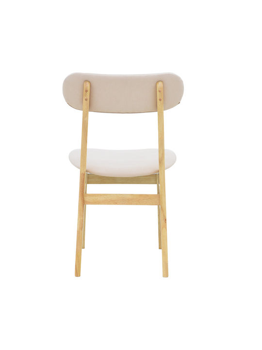 Gaborn Dining Room Wooden Chair Natural-beige 47x47x81.5cm
