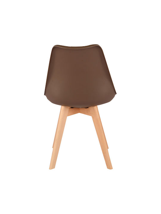 Gaston Dining Room Polypropylene Chair Brown Shade 43x51x75cm